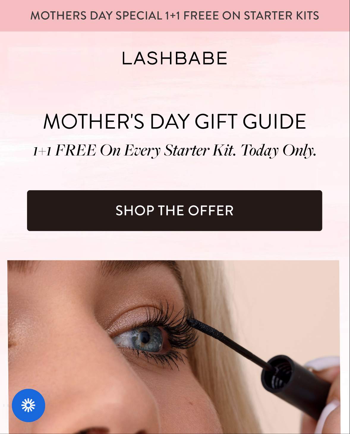 LashBabe Mother's Day campaign email designed by Inboxo